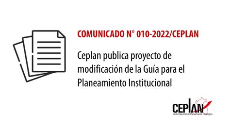 Comunicado 010 2022 CEPLAN Noticias Centro Nacional De Planeamiento