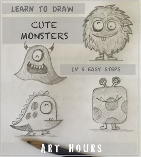 ArchGuide: Cute Monster Sketches in 5 Easy Steps