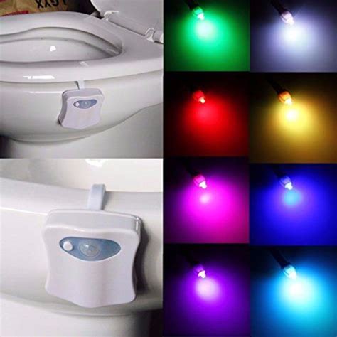 Цветная LED подсветка для унитаза (туалета) с датчиком движения Light ...