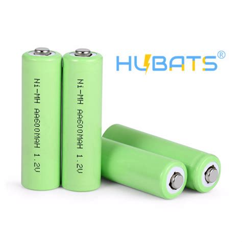 Ni MH AA 600mAh 1 2v Rechargeable Button Top Battery Hubats