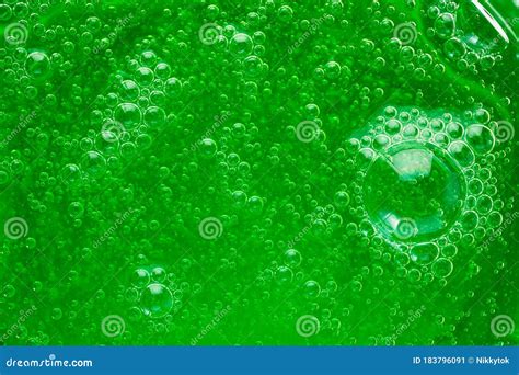 Abstract Liquid Soap Bubbles Green Background Stock Image - Image of effective, background ...