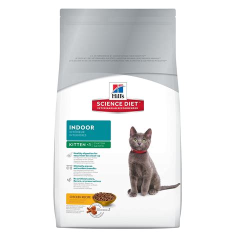 Hill's Science Diet Indoor Kitten dry food is specially formulated to ...