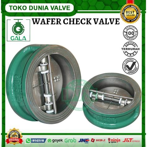 Jual GALA DN150 6 INCHI WAFER CHECK VALVE CAST IRON DISC SS304 PN16