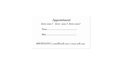 Professional Medical Doctor Appointment Card | Zazzle