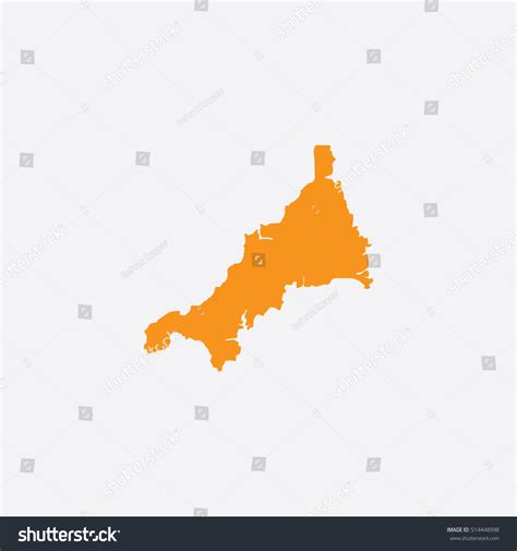 Map Cornwall Vector Illustration Stock Vector Royalty Free 514448998