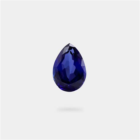 Carats Pear Shaped Tanzanite Exceptional Vb Blue Polished Stone