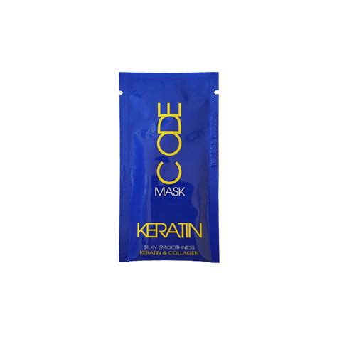 Маска за коса KERATIN CODE - Keratin and Collagen Envelope, 10мл - eMAG.bg