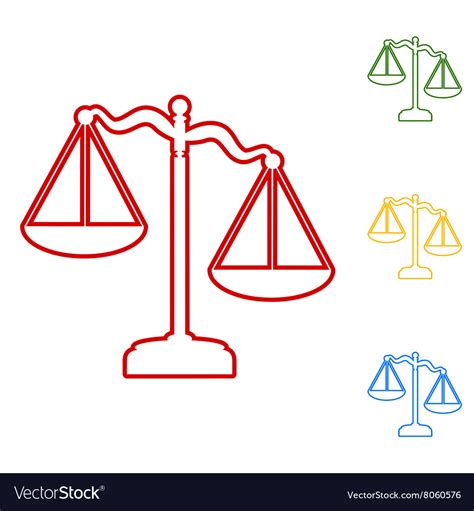 Scales of justice Royalty Free Vector Image - VectorStock