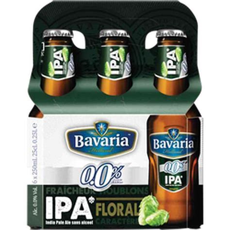 Bière sans alcool IPA Bavaria pack de 6 x 25 cl La Belle Vie