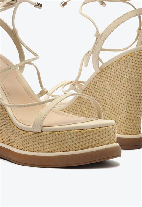 Sand Lia Plataforma Off White Arezzo Tiras Amarra O Zz Mall