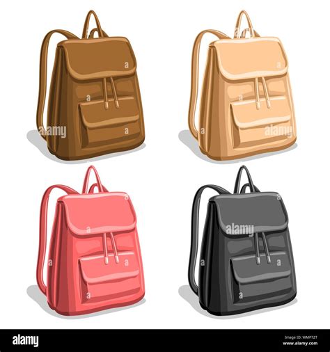 Leather Backpack Stock Vector Images Alamy