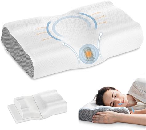 Elviros Cervical Memory Foam Pillow For Sleeping Adjustable Orthopedic