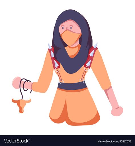 Female ninja Royalty Free Vector Image - VectorStock