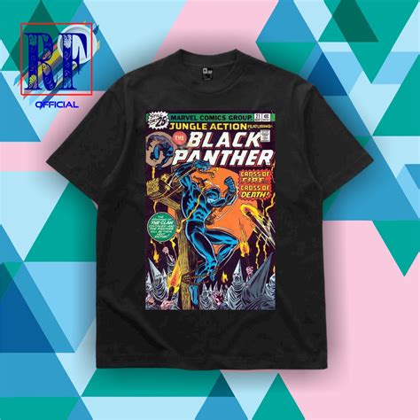 Jual Tshirt Oversize Kaos Black Panther Wakanda Forever Cross Of