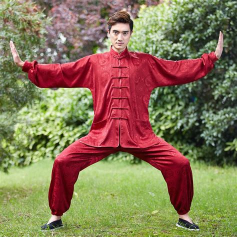 Shanghai Story National Chinese Unisex Tai Chi Uniform Silk Feel Kung