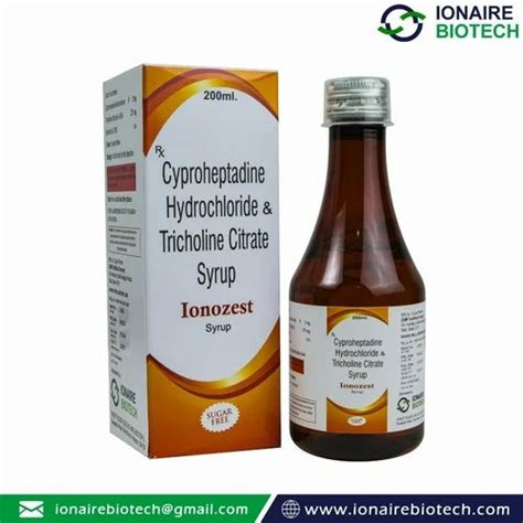 Cyproheptadine Hydrochloride Tricholine Citrate Syrup Packaging Type