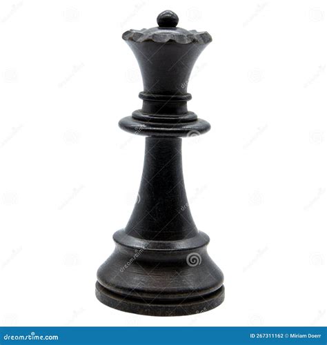 Black Wooden Queen Chess Piece Stock Photo - Image of isolated, wooden ...