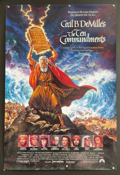 The Ten Commandments (R1989) – Original One Sheet Movie Poster ...