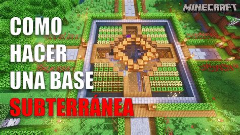 Minecraft C Mo Hacer Una Casa Subterr Nea Tutorial Youtube