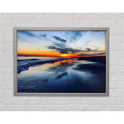 Haus Am Meer Gerahmtes Leinwandbild Ocean At Dusk Wayfair De