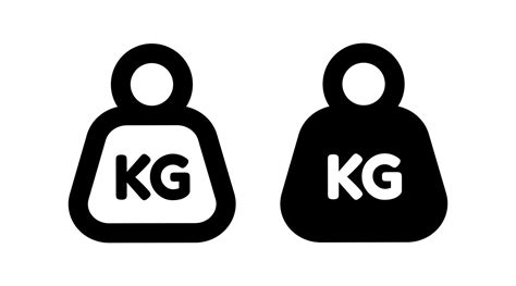 Weight Kg Mass Icon Kilogram 13659886 Vector Art At Vecteezy