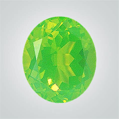 Nano Sital Kryptonite Opal, Oval - Cubic Zirconia (CZ), Natural ...