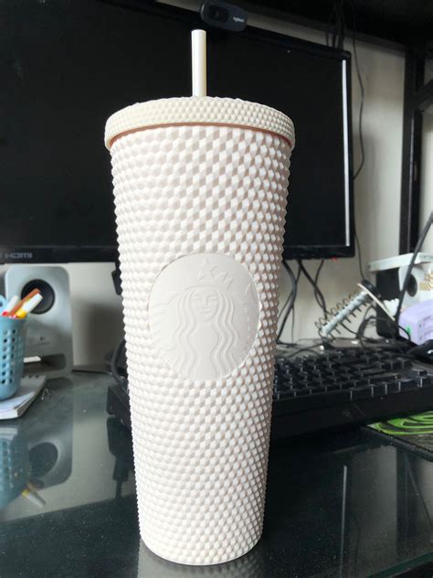 Starbucks Bling Studded Matte White Cold Cup Edici N Etsy