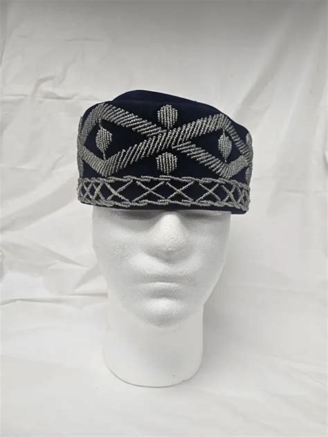 African Traditional Men S Cap Hat Royal Blue Abbeestore