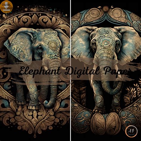 8 Elephant Wallpaper, Elephant Mandala, Elephant Paper, Elephant Art, Mandala Print, Mandala ...