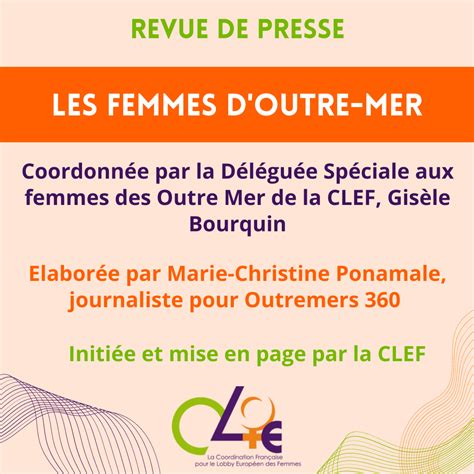 NOUVEAU Revue de presse dédiée aux femmes dOutre Mer La CLEF