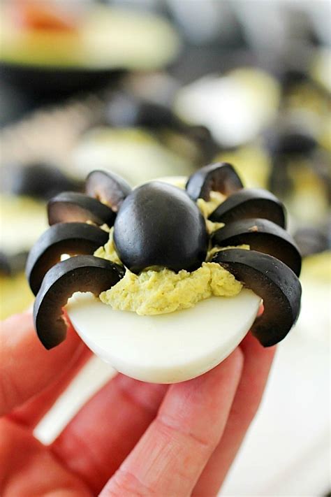 Spider Avocado Deviled Eggs Yummy Healthy Easy