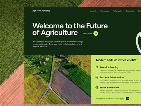 Agritech Modern Agriculture Landing Page Design Behance