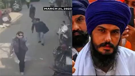 Amritpal Singh New CCTV Footage Khalistani Fugitive Roaming Freely On