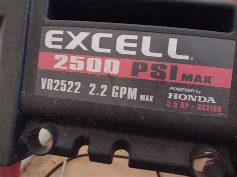 Excell Pressure Washer 2500 Psi