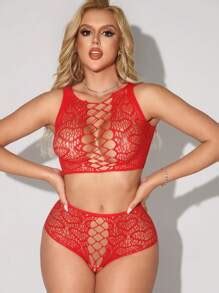 Chasethenight Pcs Set Women S Sexy Wire Free Mesh Lingerie Bridallingerie Shein Usa
