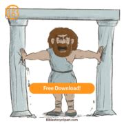 Samson Destroys The Temple Coloring Page Bible Story Clipart