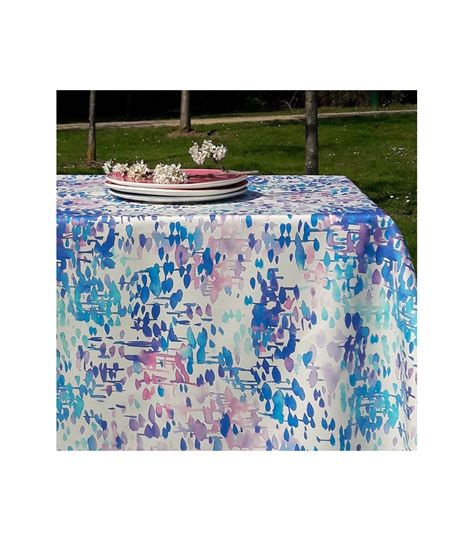 Nappe Enduite Ronde Ou Ovale Reflets Bleus Fleur De Soleil