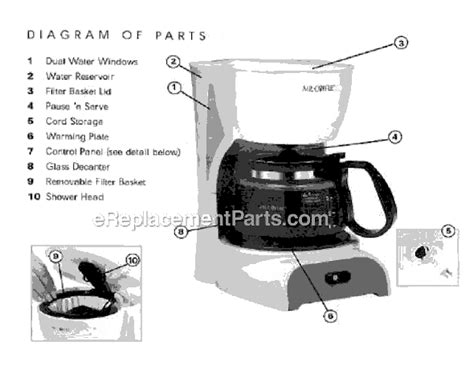 Mr. Coffee DR4 Parts List and Diagram : eReplacementParts.com