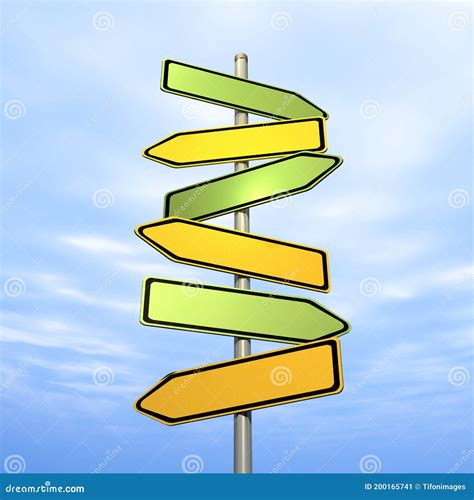 Direction Signs Pointing in Different Directions Stock Illustration - Illustration of direction ...