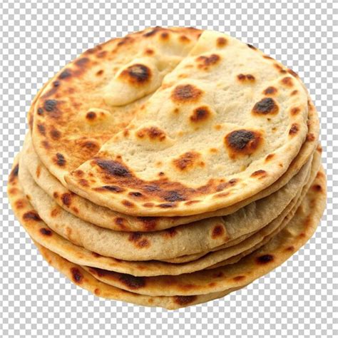 Hot Chapati On Transparent Background Premium AI Generated PSD