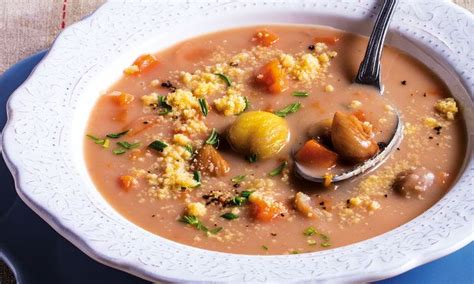 Sopa de castanhas e abóbora Receita Receitas Sopa de castanhas