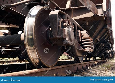 Chassis Wheels Of A Railway Car Rails The Concept Of Transportation