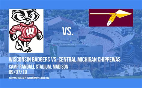 PARKING: Wisconsin Badgers vs. Central Michigan Chippewas Tickets | 7th ...