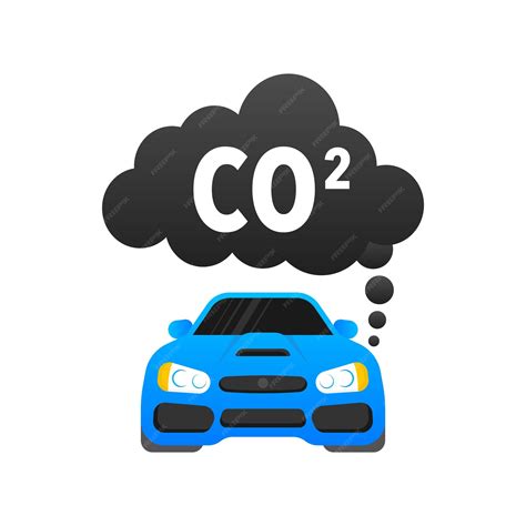 Premium Vector Co2 Emissions Icon Carbon Dioxide Car Co2 Cloud