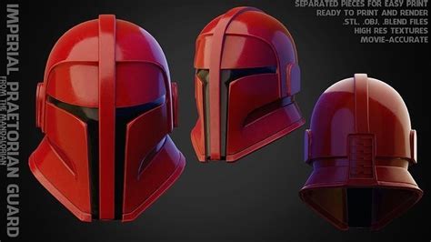 The Mandalorian Imperial Praetorian Guard Helmet for Cosplay 3D model ...