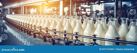 Bottling Milk At A Dairy Plant Tasty Healthy Milk Milk Production At