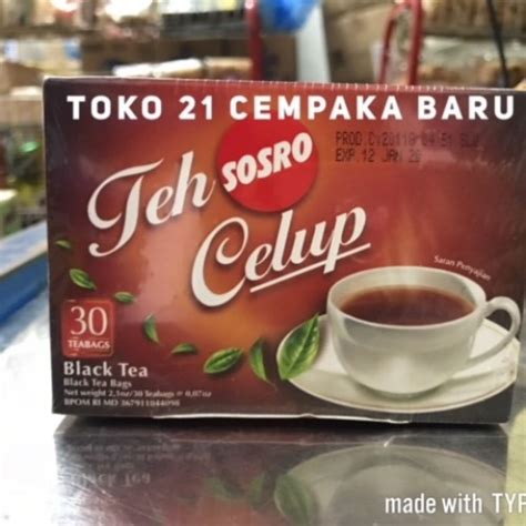 Jual Teh Celup Sosro Box Isi Tea Bags Teh Hitam Black Tea Amplop