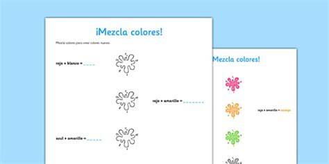 Ficha De Actividad Mezclar Colores Professor Feito