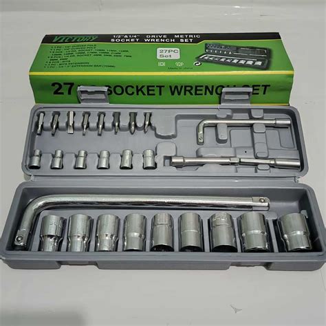 VICTORY Kunci Sok Set 27 Pcs Socket Wrench Set Lazada Indonesia