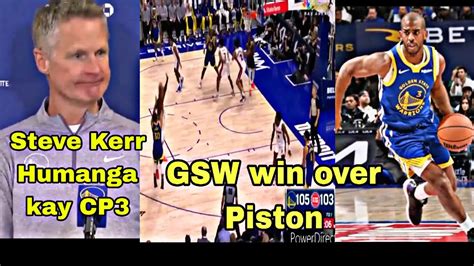 GSW Tinalo Ang Piston Steve Ker Napahanga Kay CP3 Sa Tindi Ng Ginawa